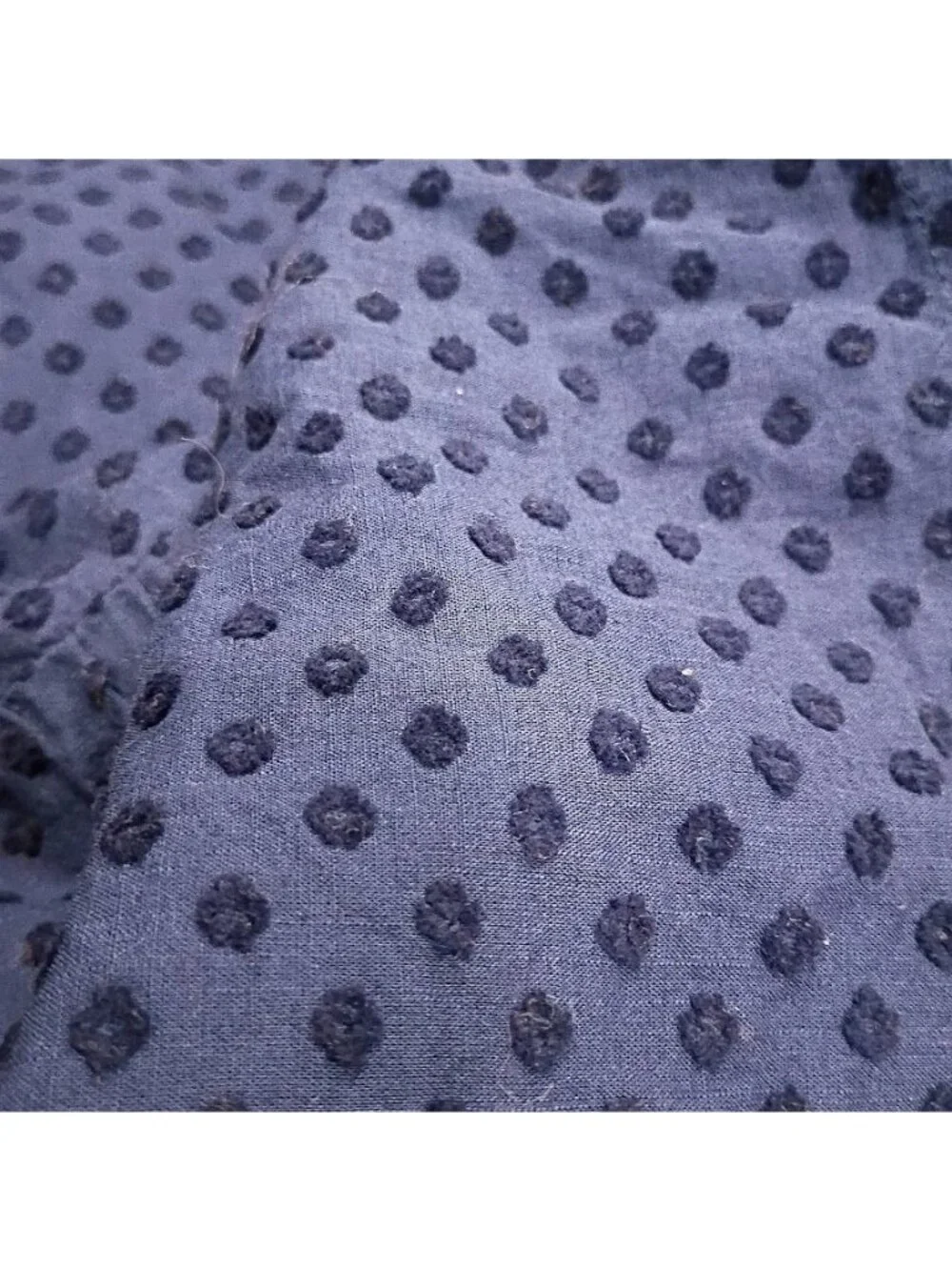 Loft Womens Polka Dot Navy Blue Dress XL Lightweight Cotton 3/4 Sleeve - Picture 12 of 13